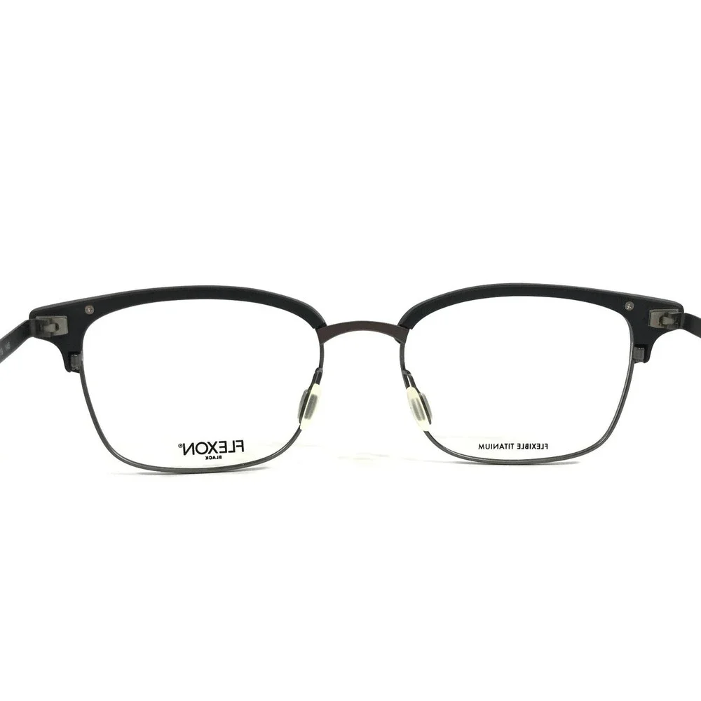 Flexon Eyeglasses Frames B2022 001 Matte Black Gunmetal Gray Titanium 55-19-145